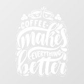 コーヒーは素朴な喫茶店で何でも良くする ウィンドウサイン (シート)