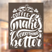 コーヒーは素朴な喫茶店で何でも良くする ウィンドウサイン (シート2)