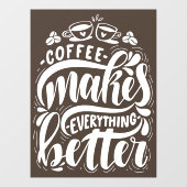 コーヒーは素朴な喫茶店で何でも良くする ウィンドウサイン (シート)