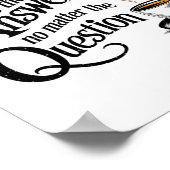 コーヒーは質問シールの答えである ポスター (角)