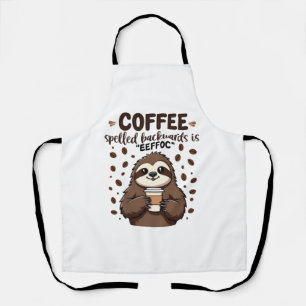 コーヒーは逆にスペルされてeeffoCカフェインスロース エプロン