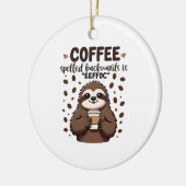 コーヒーは逆にスペルされてeeffoCカフェインスロース セラミックオーナメント (左)