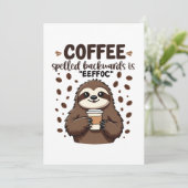 コーヒーは逆にスペルされてeeffoCカフェインスロース 招待状 (スタンド正面)