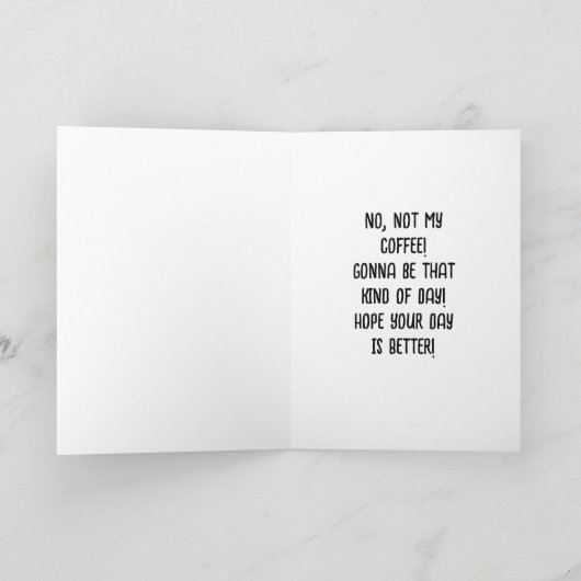 コーヒーは飲まない |主婦おもしろい人 カード (内部)