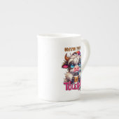 コーヒーは馬鹿耐える助けに ボーンチャイナマグカップ (正面右)