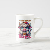 コーヒーは馬鹿耐える助けに ボーンチャイナマグカップ (右)