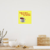 コーヒーは魂の暖炉のようなものだ ポスター (キッチン)