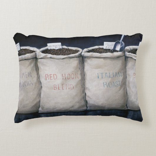 コーヒーは1990年を袋に入れます アクセントクッション (正面)