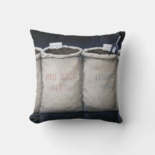コーヒーは1990年を袋に入れます クッション (正面)