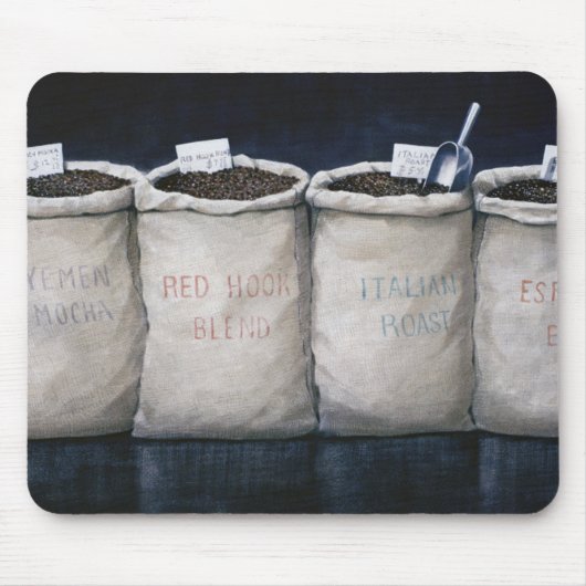 コーヒーは1990年を袋に入れます マウスパッド (正面)