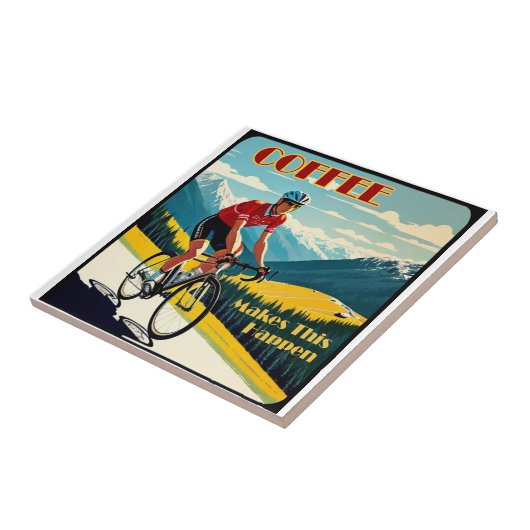 コーヒーは、これを起こすサイクリング タイル (側面)