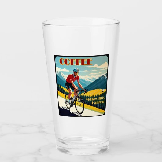 コーヒーは、これを起こすサイクリング タンブラーグラス (正面)