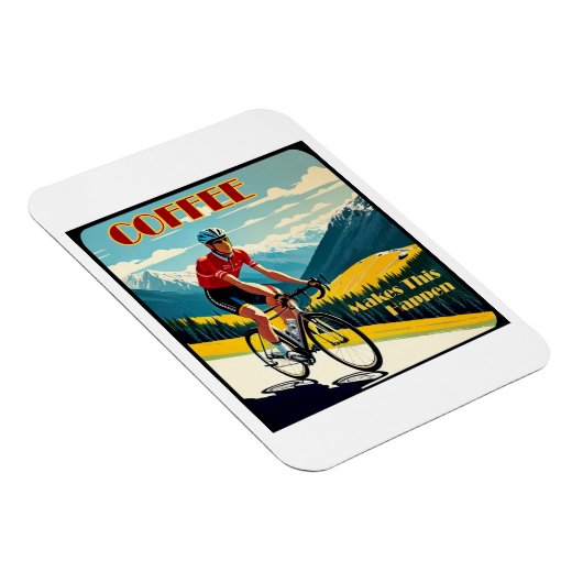 コーヒーは、これを起こすサイクリング マグネット (右側)