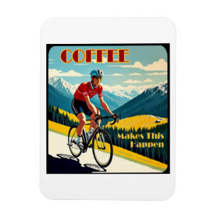 コーヒーは、これを起こすサイクリング マグネット
