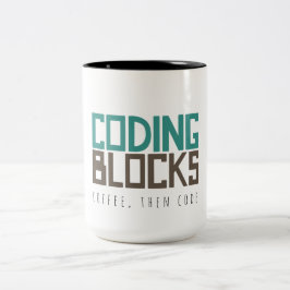 コーヒーは、それからコードします ツートーンマグカップ