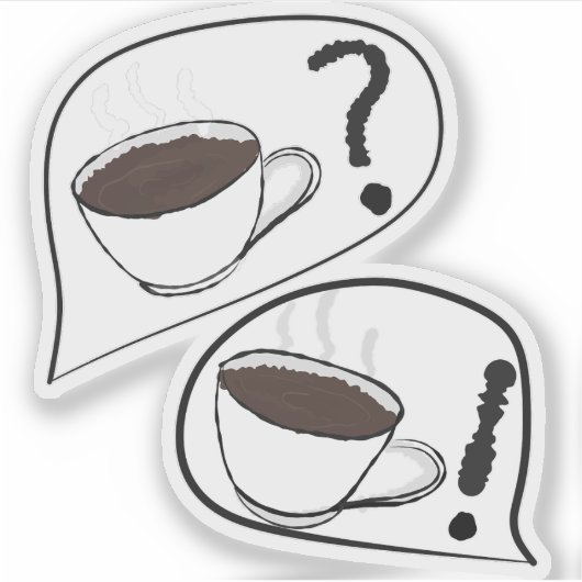 コーヒーは？ シール (正面)