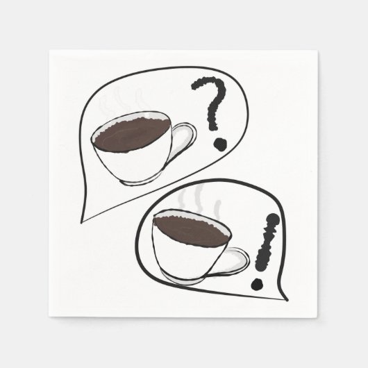 コーヒーは？ スタンダードカクテルナプキン (正面)