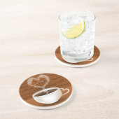 コーヒーは?ハート型の煙 コースター (側面)