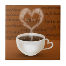 コーヒーは？ハート型の煙