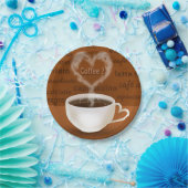 コーヒーは？ハート型の煙 ペーパープレート (パーティー)