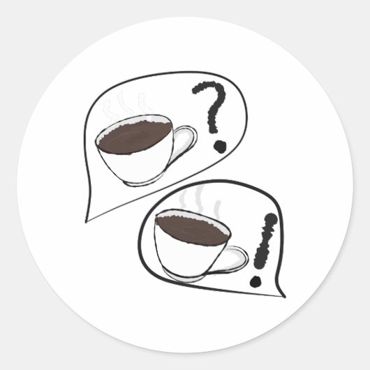 コーヒーは？ ラウンドシール (正面)