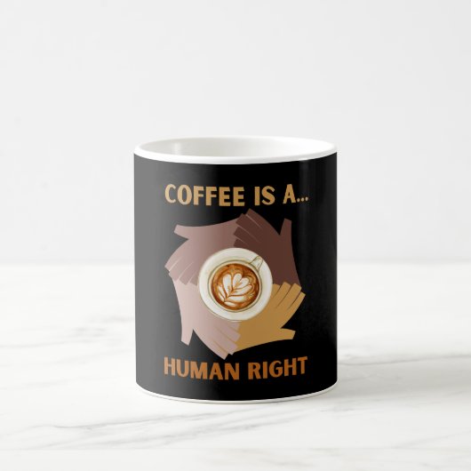 コーヒーは…人権 コーヒーマグカップ (中央)