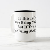 コーヒーは?黒15 oz 2トーンマグカップ ツートーンマグカップ (正面左)