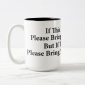 コーヒーは?黒15 oz 2トーンマグカップ ツートーンマグカップ (左)