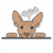 コーヒーは？AHTビニールステッカー シール (正面)