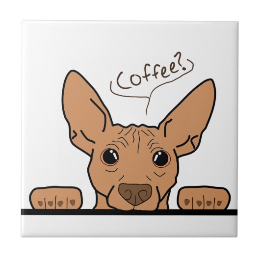 コーヒーは?AHT装飾タイル タイル (正面)