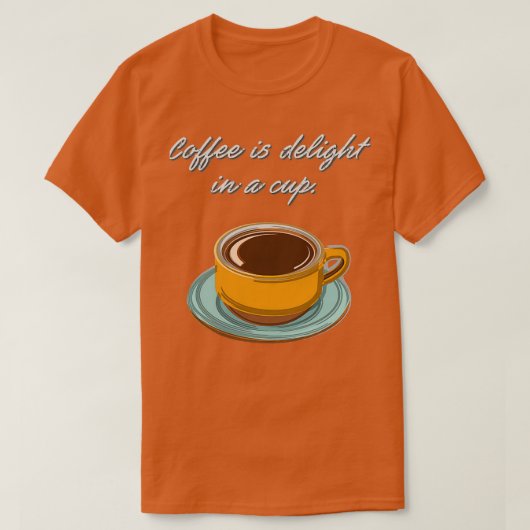 コーヒーはAカップで楽しい Tシャツ (デザイン正面)