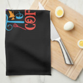 コーヒーへのハロウィーンの魔女の道 キッチンタオル (四つ折り)