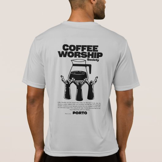 コーヒーへの崇拝 Tシャツ (裏面)