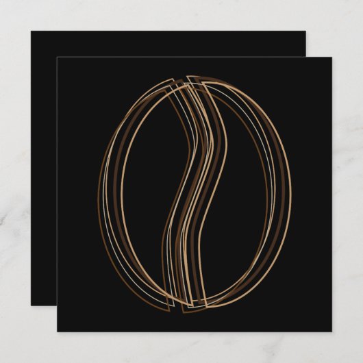 コーヒーぼやけ 招待状 (正面/裏面)