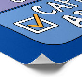 コーヒーまたはカフェインを1つ選ぶ ポスター (角)