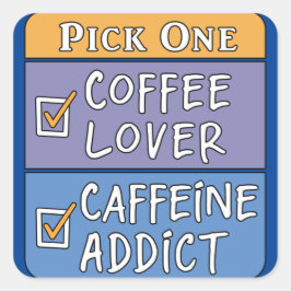 コーヒーまたはカフェイン スクエアシール