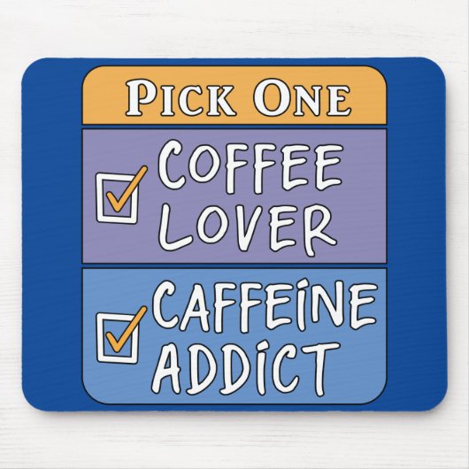 コーヒーまたはカフェイン マウスパッド (正面)