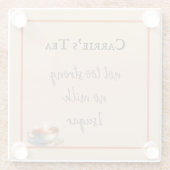 コーヒーまたは紅茶の好みのカップカスタマイズ ガラスコースター (裏面)