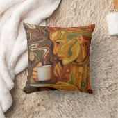 コーヒーまたは紅茶の枕 クッション (ブランケット)