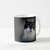 コーヒーまたは鬚は髭猫行きます コーヒーマグカップ (正面右)