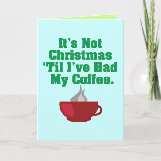 コーヒーまでのないクリスマス シーズンカード (正面)