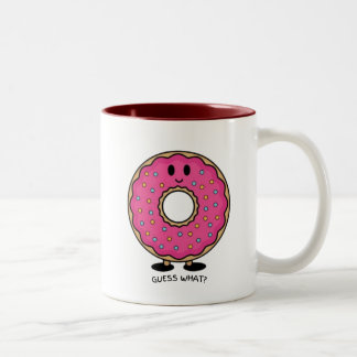 コーヒーまで話してくれよ！🍩☕😂 ツートーンマグカップ