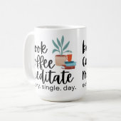 コーヒーめい想を毎日予約独身のする コーヒーマグカップ (正面左)
