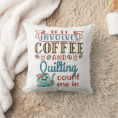 コーヒーもしとキルティングが入ってくる クッション (ブランケット)