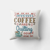 コーヒーもしとキルティングが入ってくる クッション (裏面)