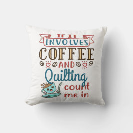 コーヒーもしとキルティングが入ってくる クッション
