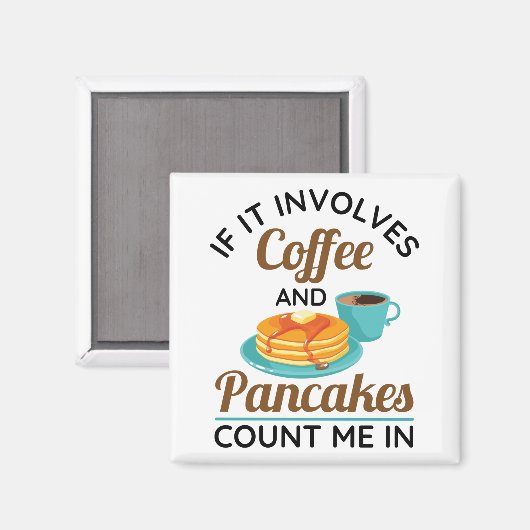 コーヒーもしとパンケーキが私を数える マグネット (正面/裏面)