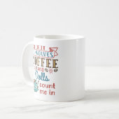 コーヒーもしと人形が私を数える コーヒーマグカップ (正面左)