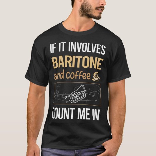 コーヒーもしバリトンを含む Tシャツ (正面)