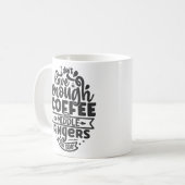 コーヒーも中指も足りない件 冗談Tシャツ コーヒーマグカップ (正面左)
